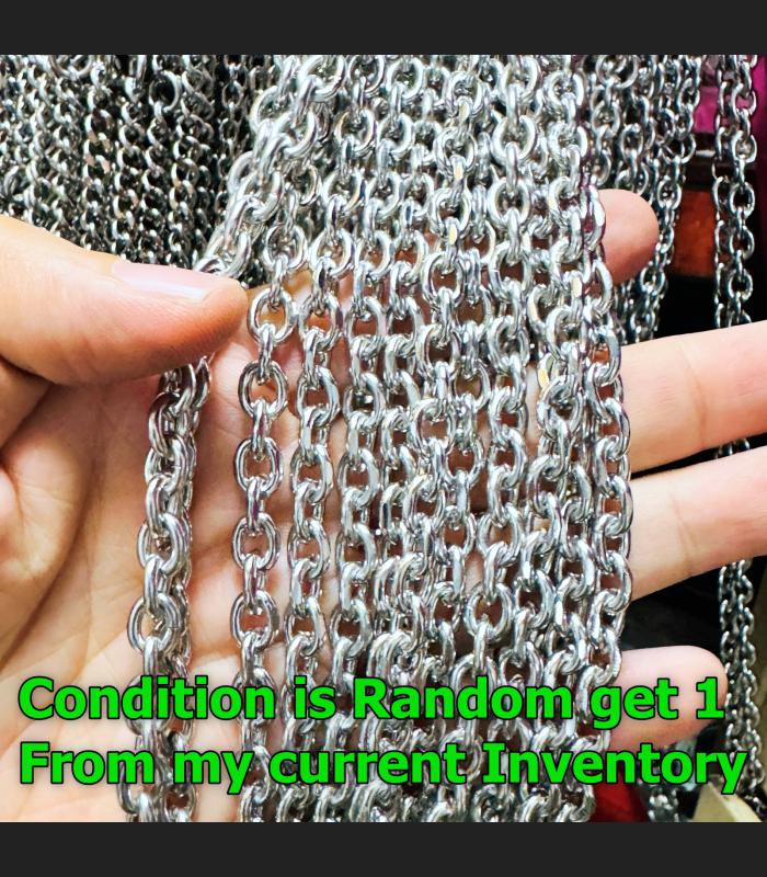 Necklace Stainless Steel Fasion Thick Chain Multi Hook Wearing Thai Amulet 17853